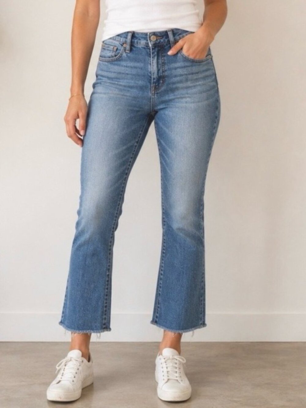 Madewell Cali Demi Boot Crop Flare Jeans Everyday Boho Minimalist Stretch Casual